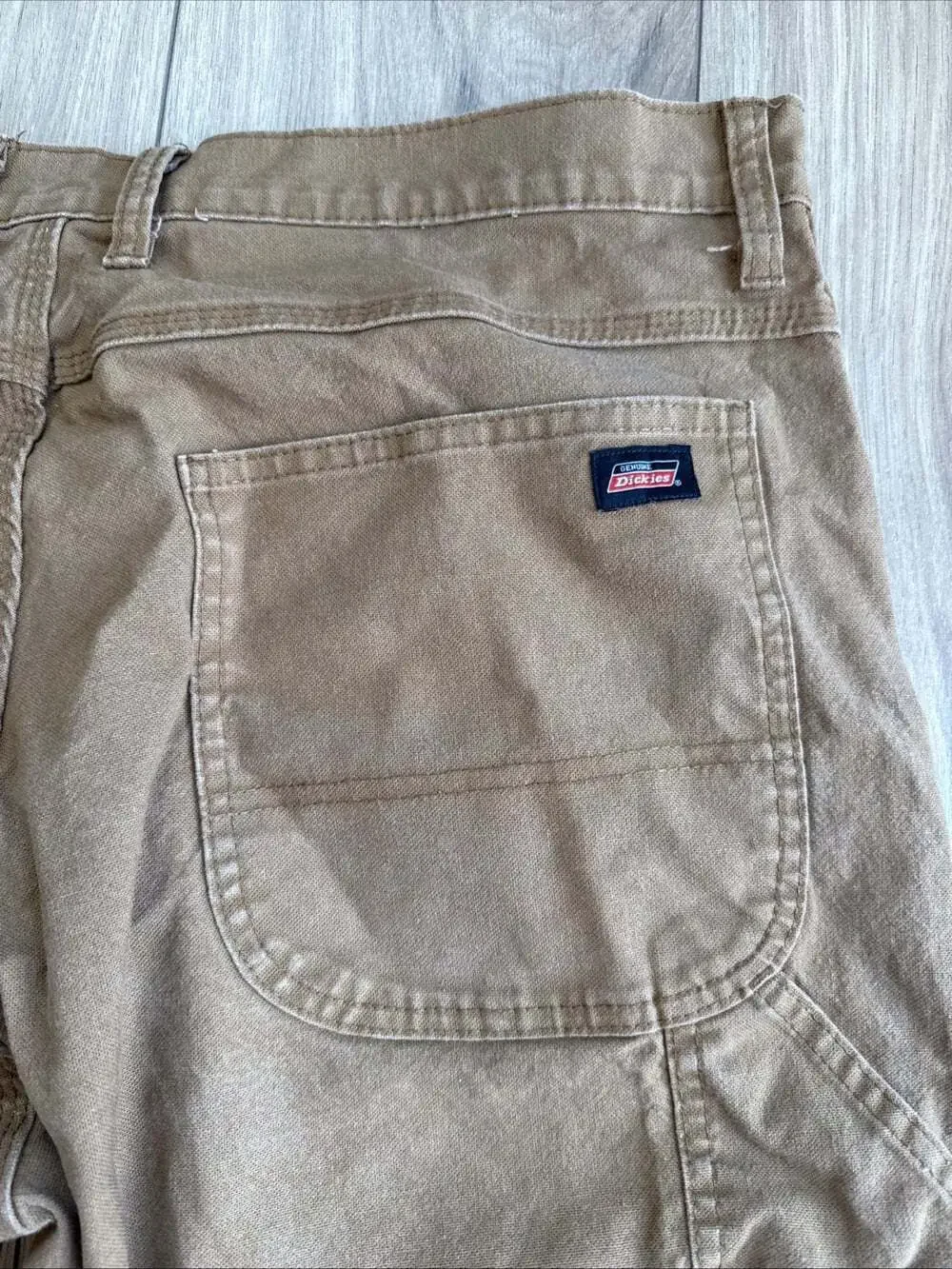 Dickies Carpenter Pants Mens 38x30 Y2K Distressed Faded Brown Workwear Grunge